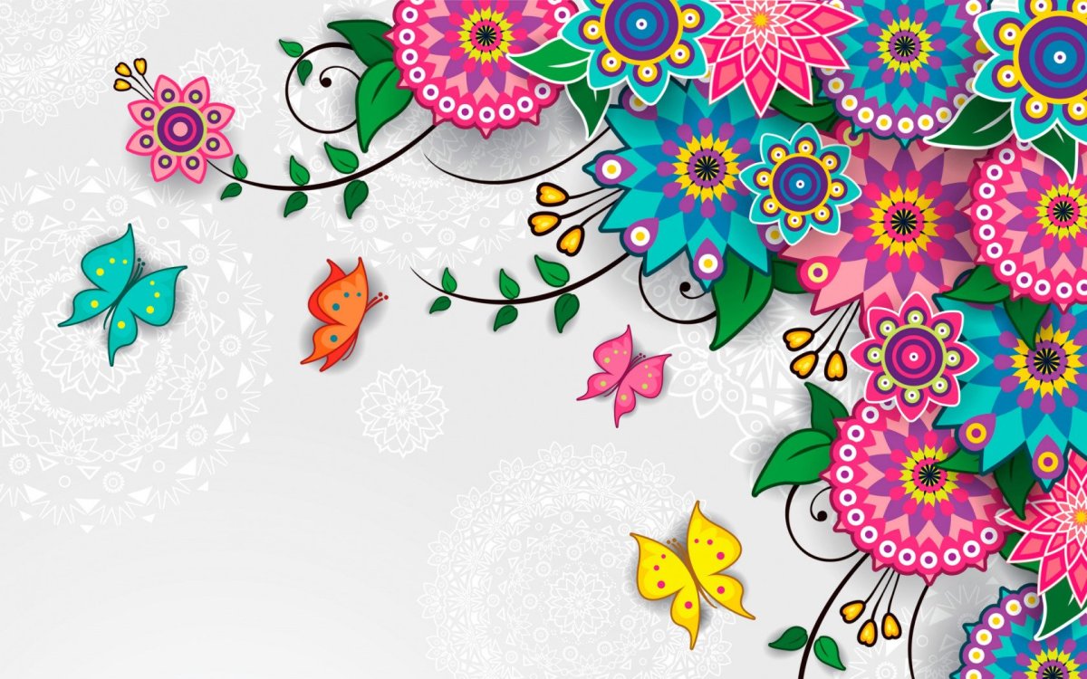 Узоры с цветами