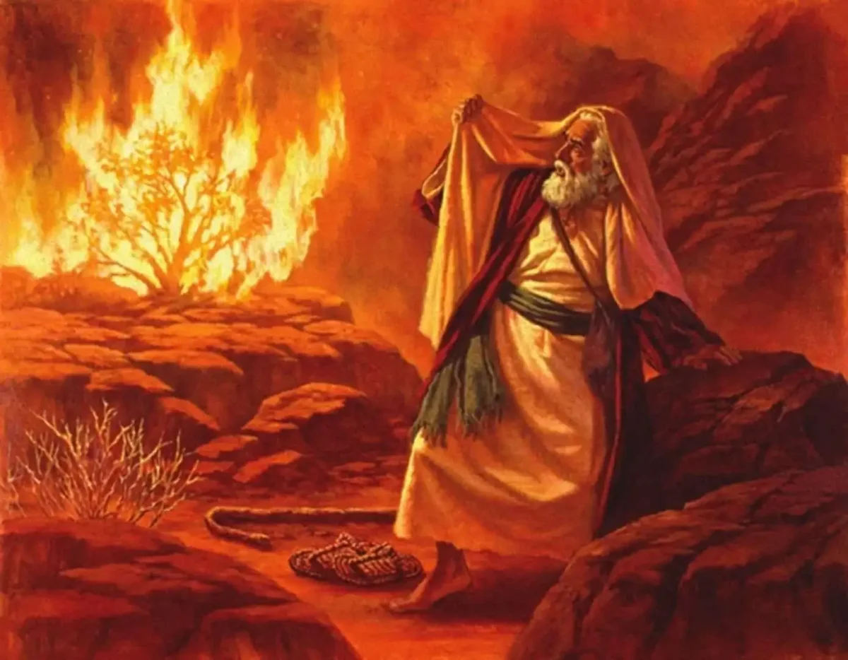 Моисей и Терновый куст картина