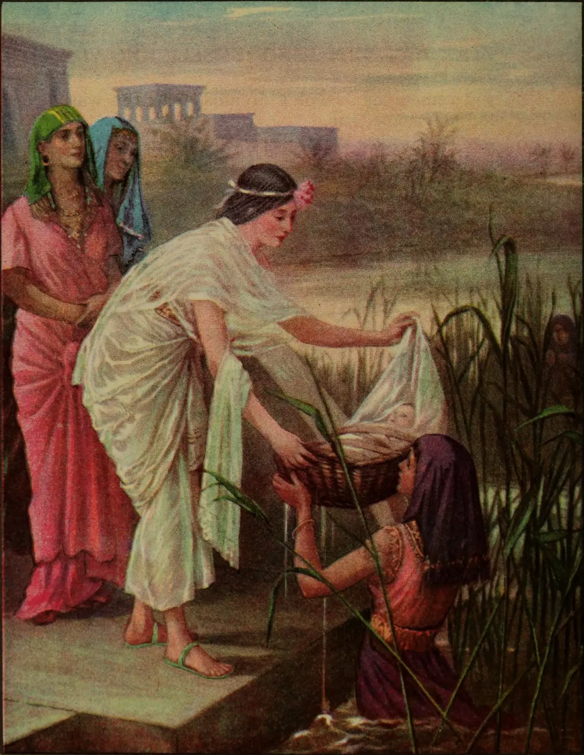 Дочь фараона находит младенца Моисея