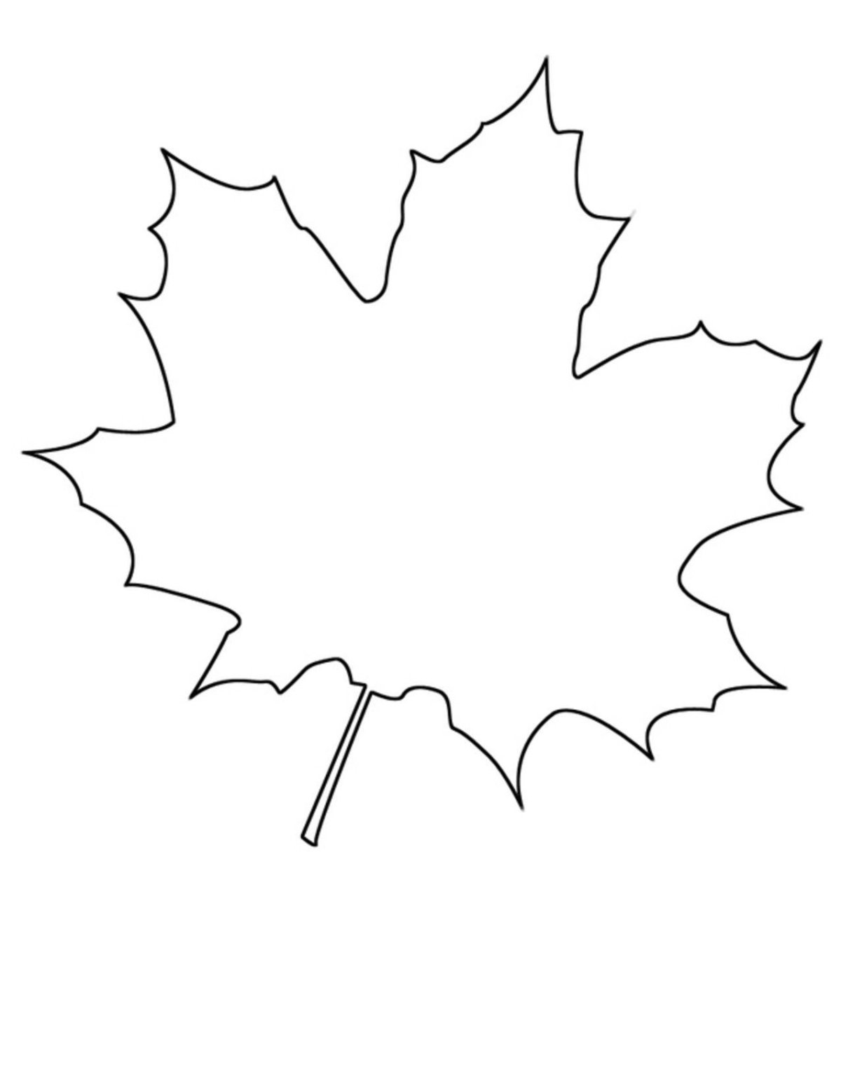 Кленовые листочки трафарет маленькие