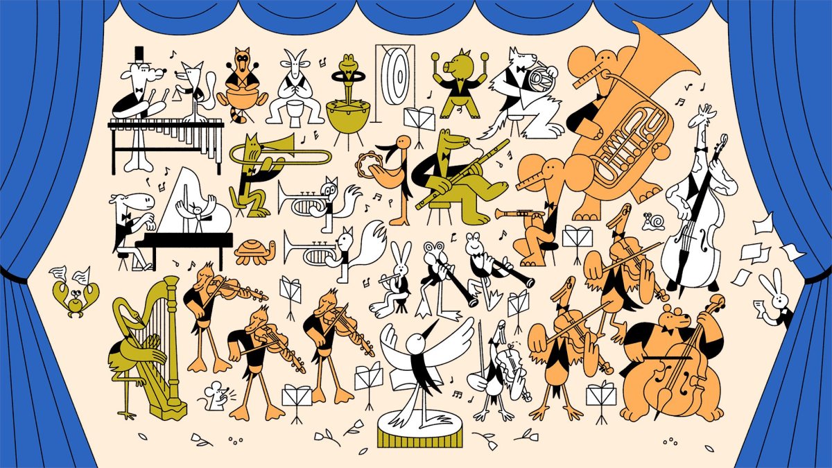 Оркестр рисунок