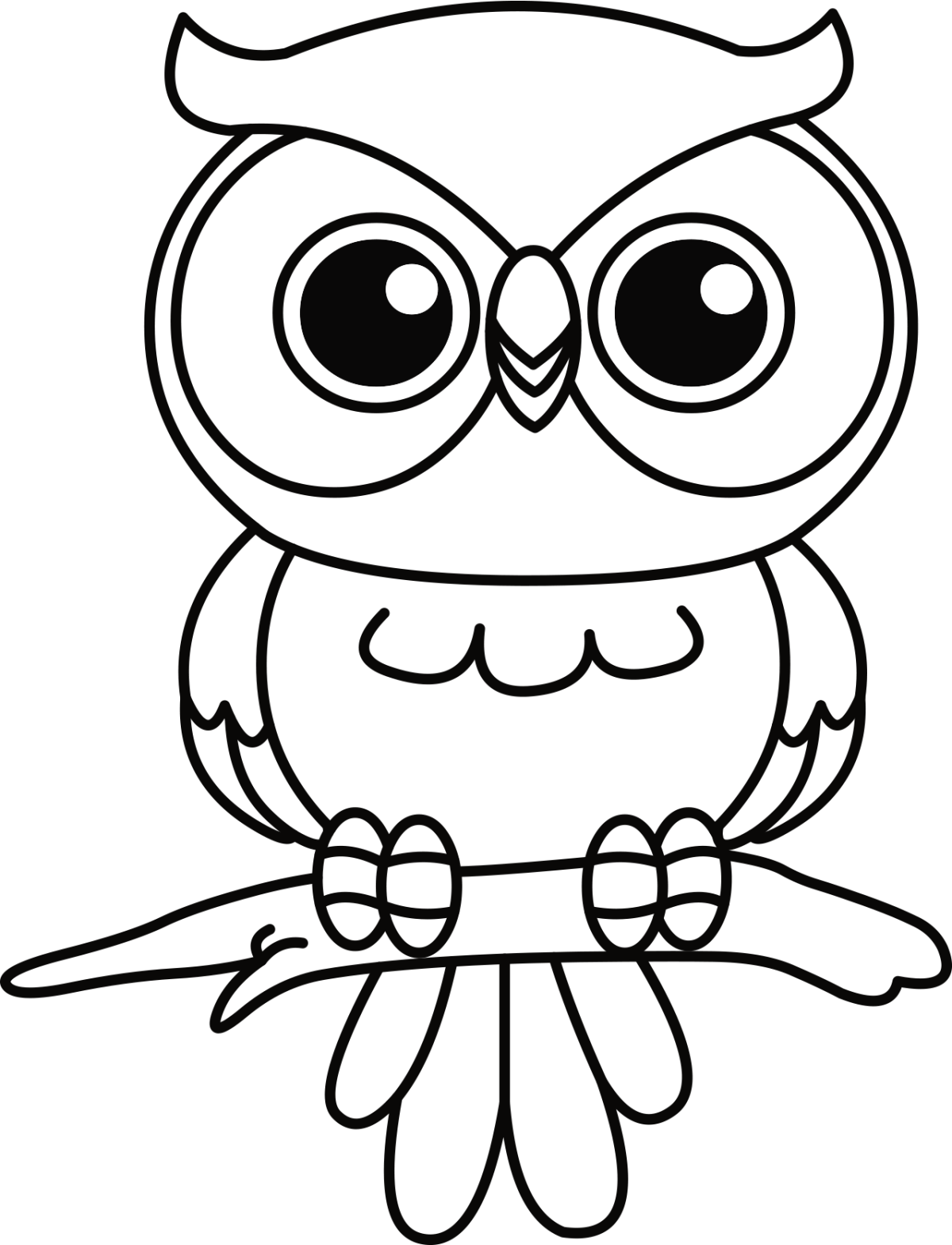 Сова с книгой раскраска