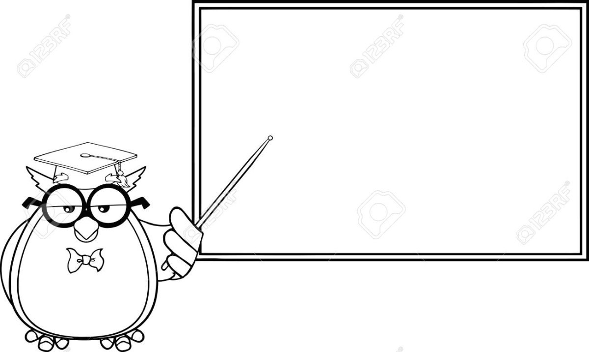 Контур Совы для рисования