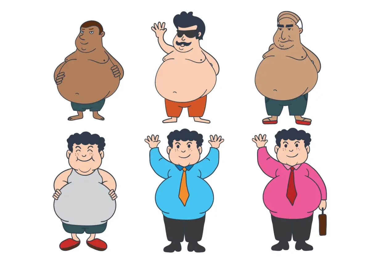 Толстые люди мультяшные