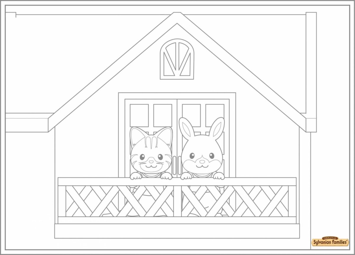 Раскраска Сильвания Фэмили домик