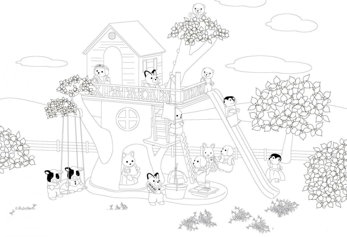 Домик для раскрашивания для детей