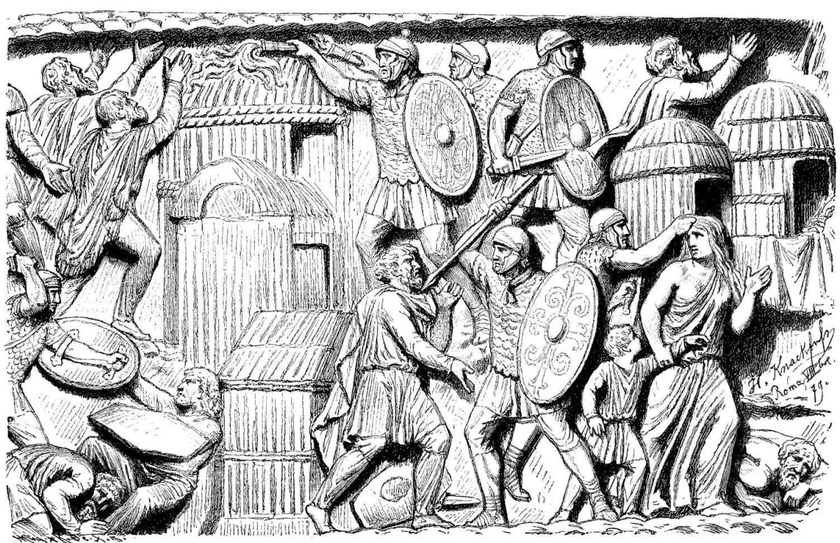 Гуси рим спасли иллюстрация