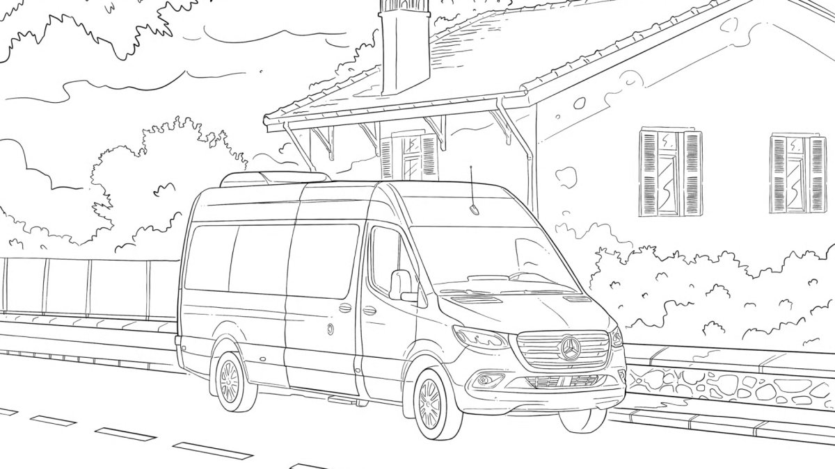 Микроавтобус Мерседес Спринтер раскраска