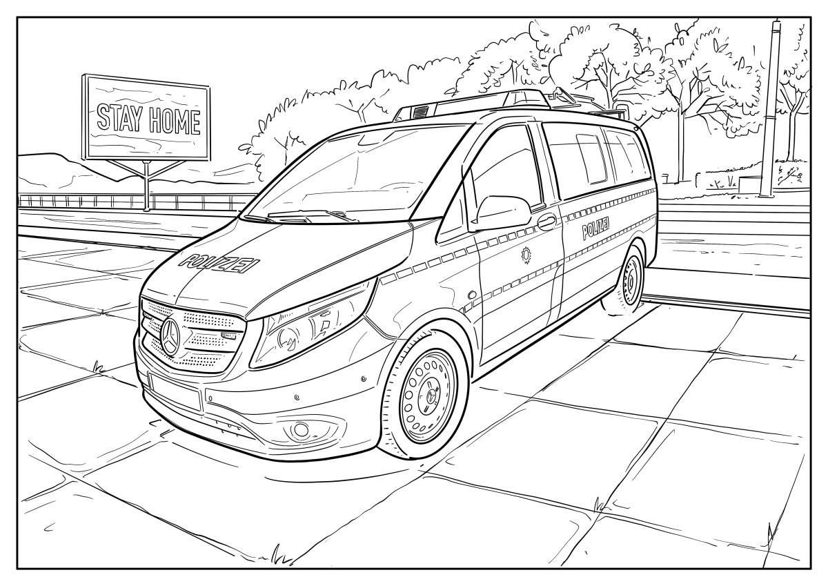 Мерседес Вито раскраска