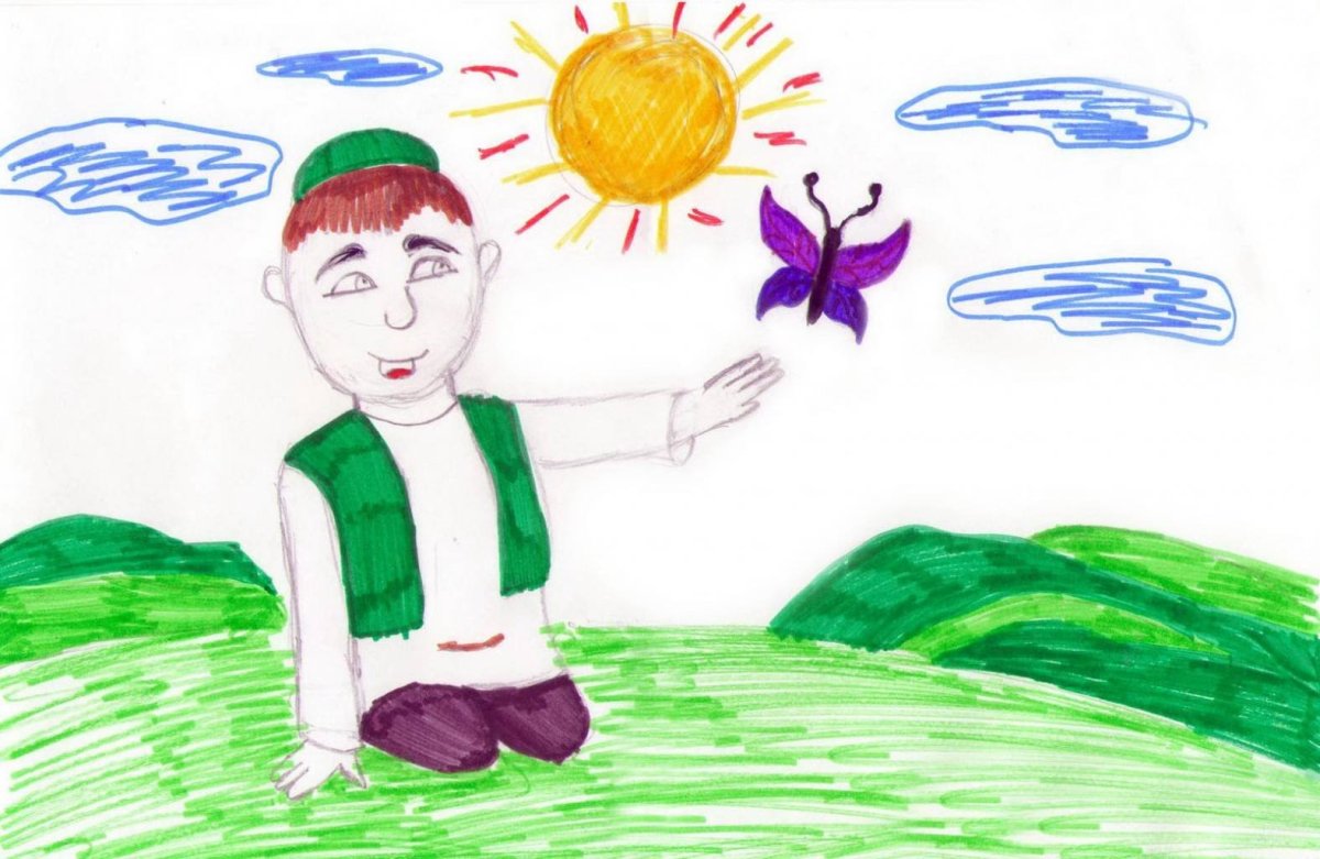 Раскраска мальчик с собакой