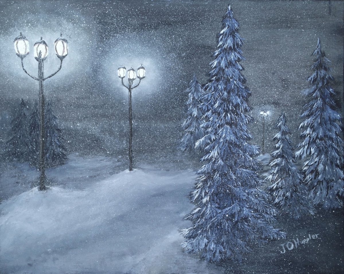 Иллюстрация снег идет