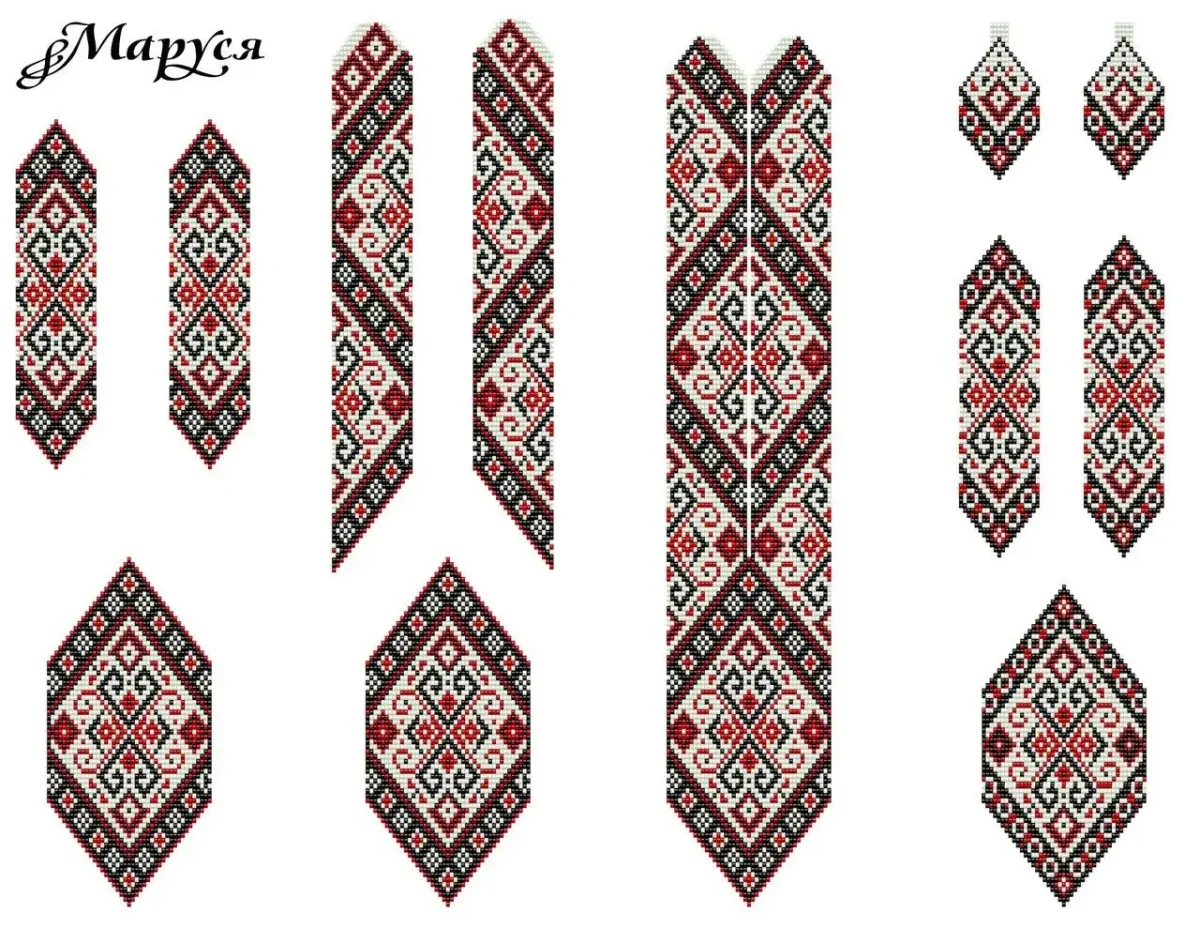 Схема плетения поясов на дощечках