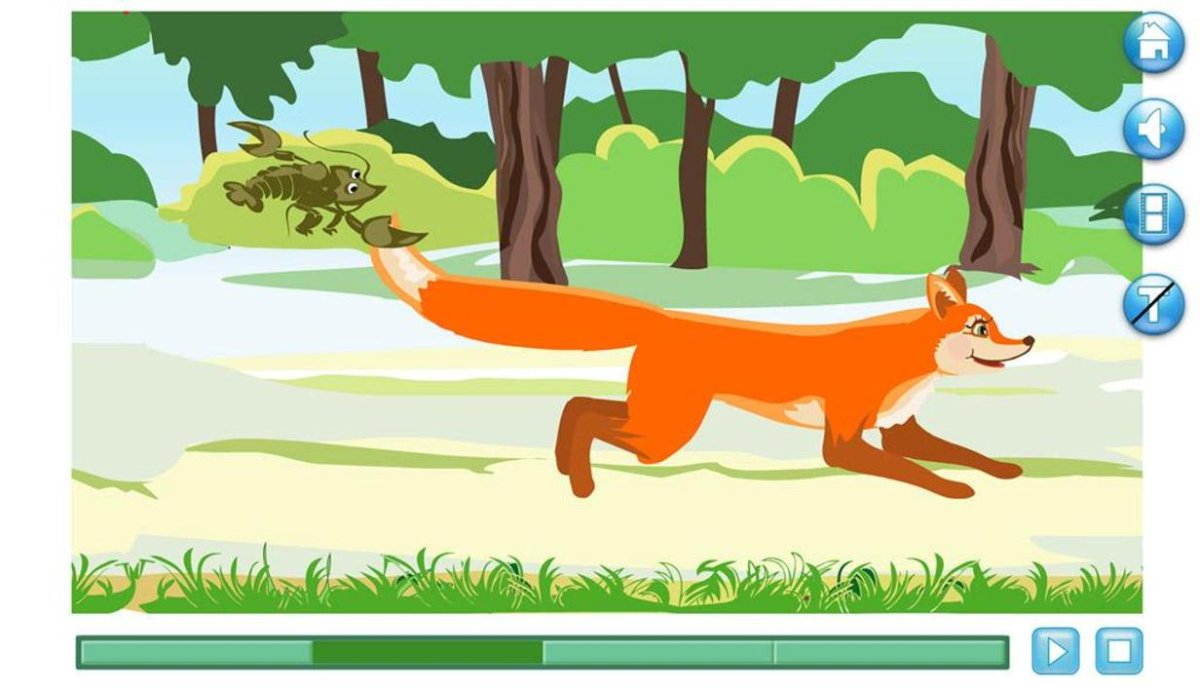 Раскраска лиса в лесу