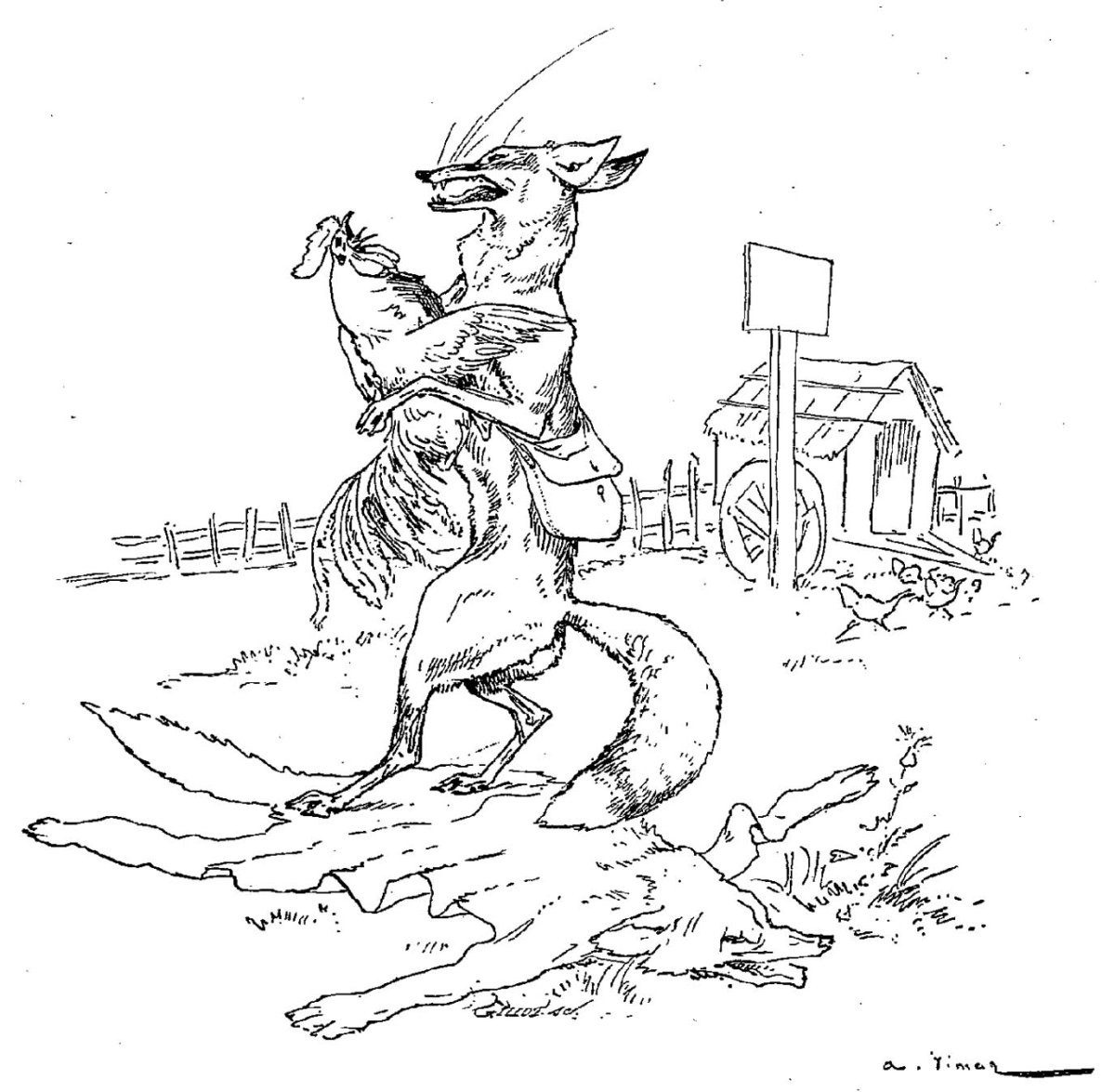 Раскраска лиса