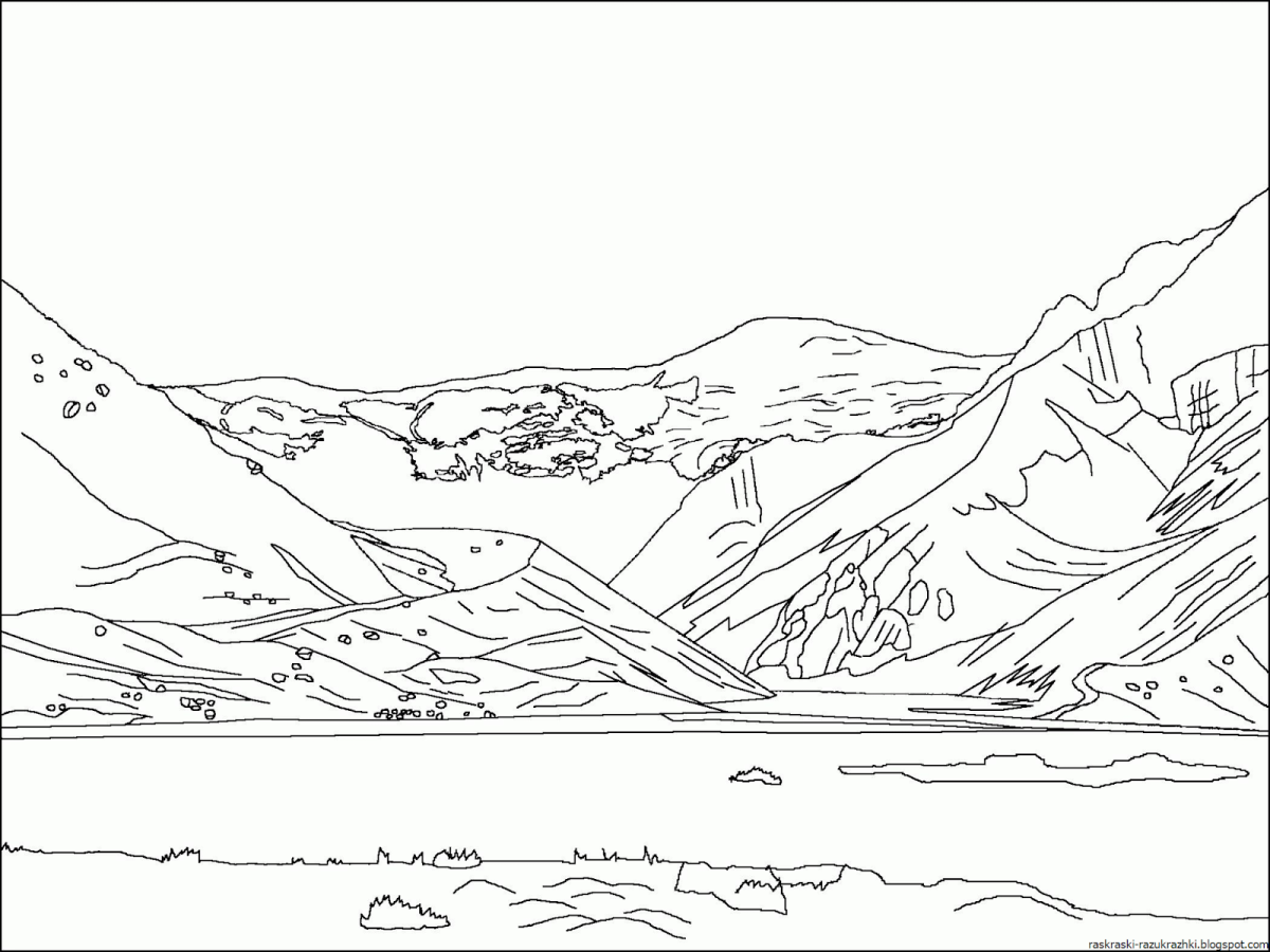Раскраска горы Гималаи