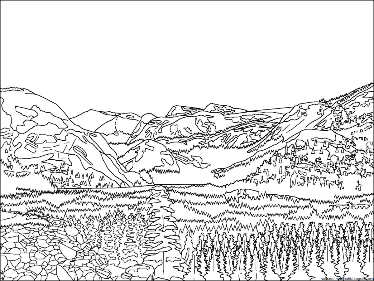 Заповедник раскраска