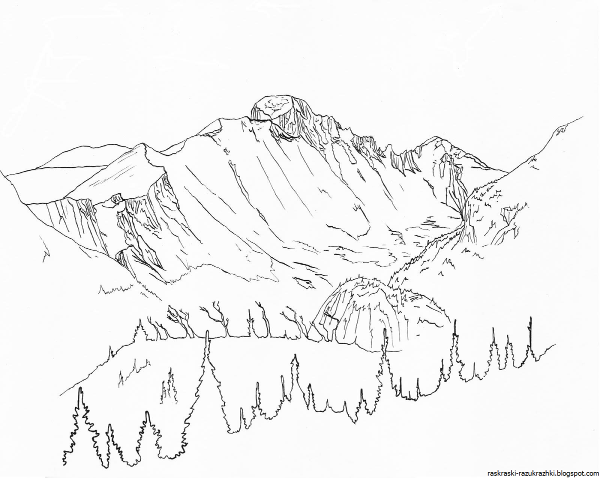 Раскраска горы