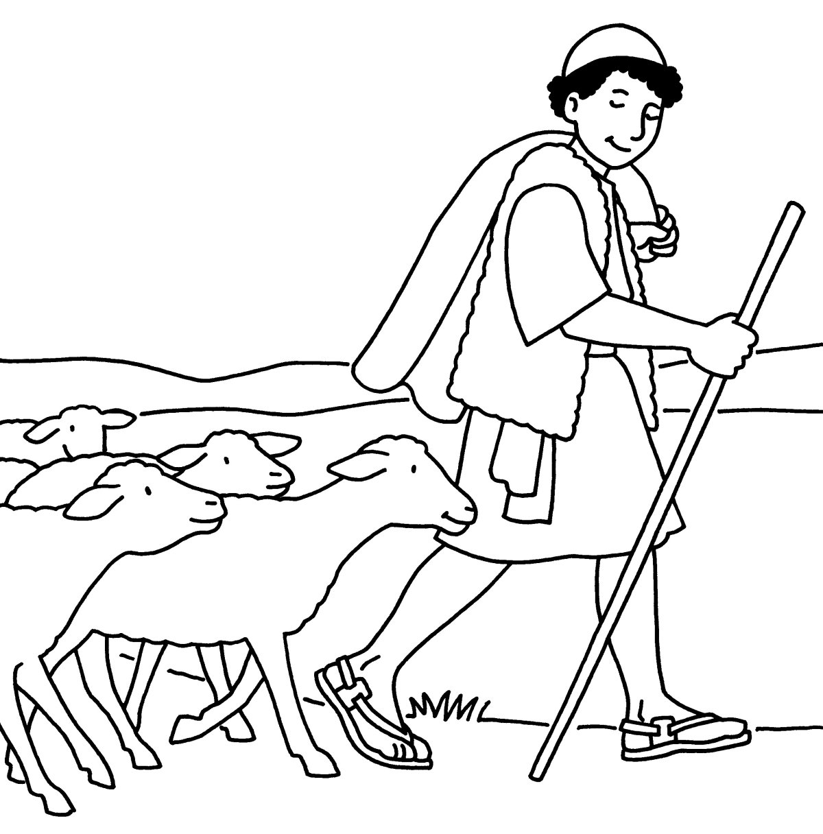 Пастушок раскраска для детей