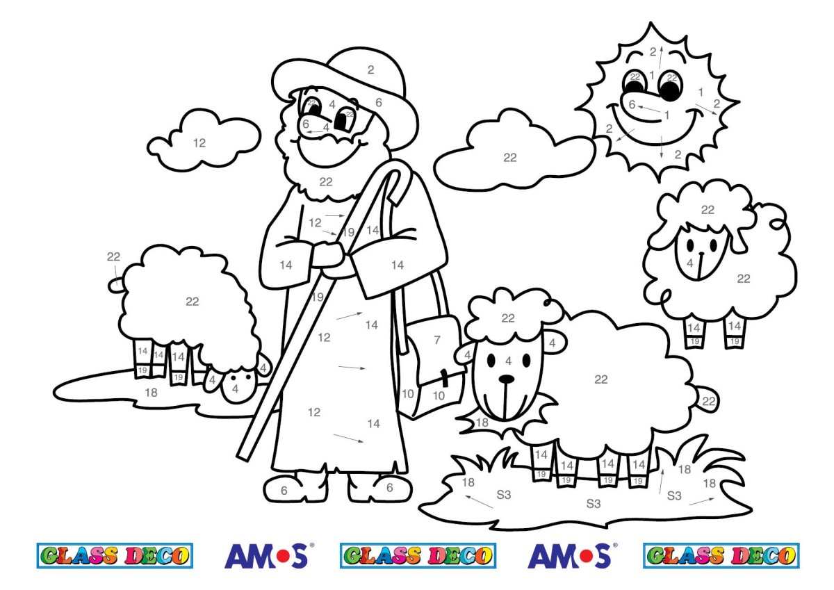 Пастух раскраска для детей