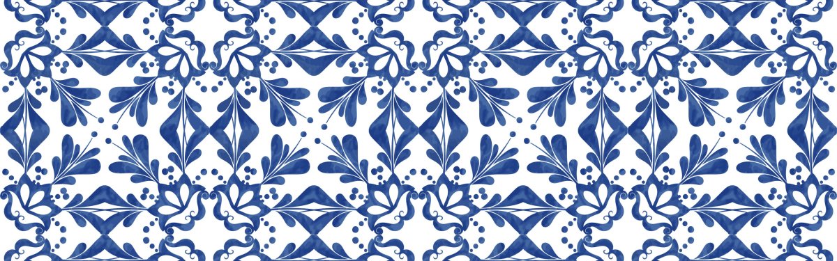 Сине белый орнамент