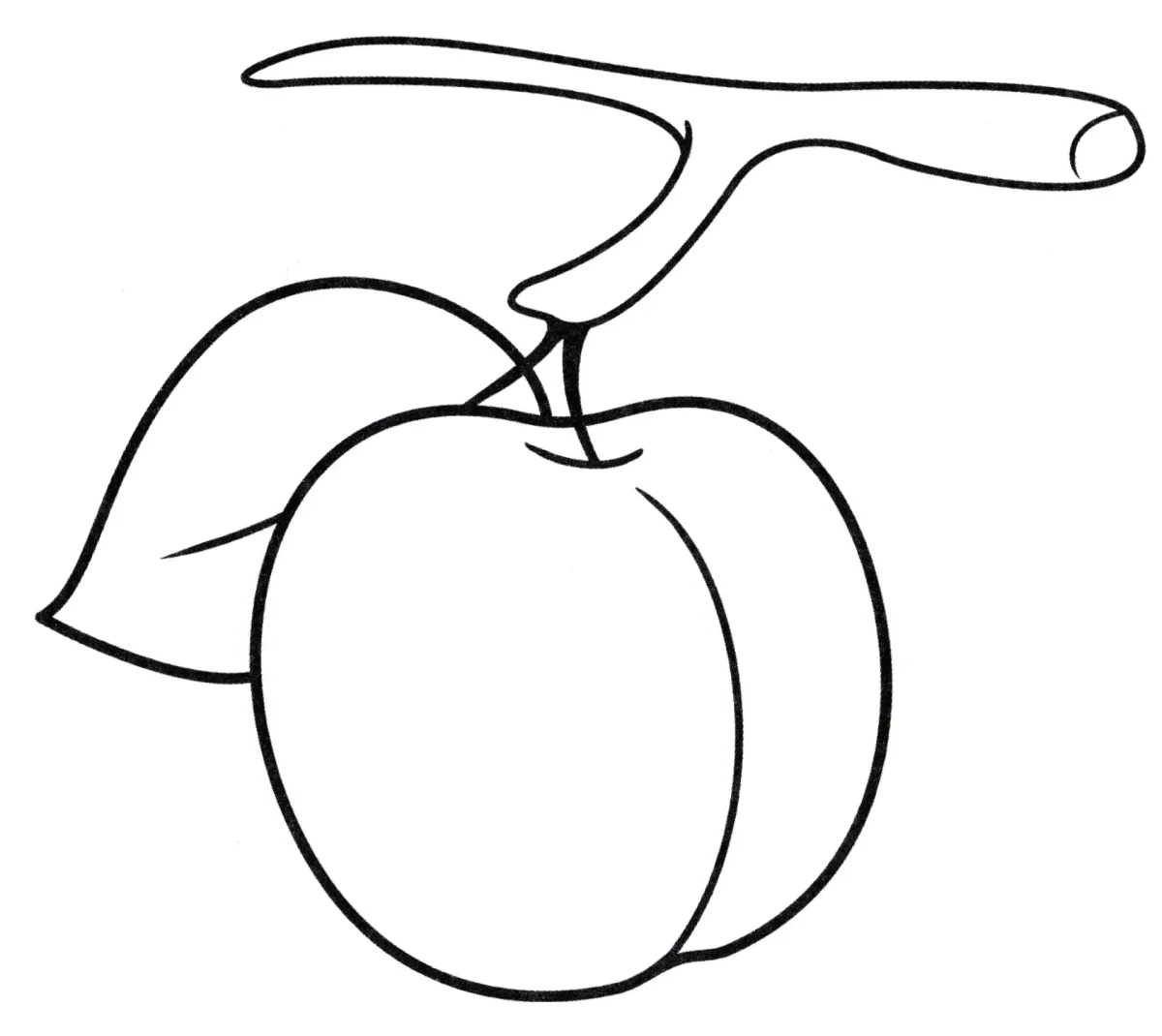 Персик трафарет