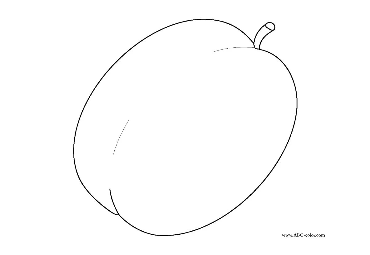 Слива раскраска