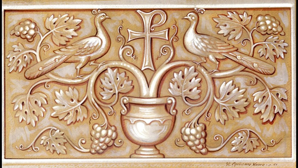 Византийский орнамент Виноградная лоза роспись