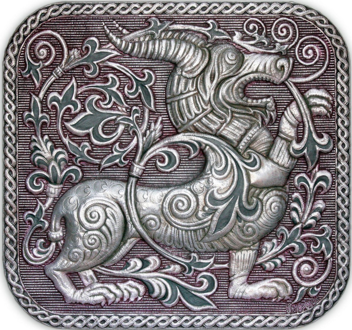 Алконост чеканка