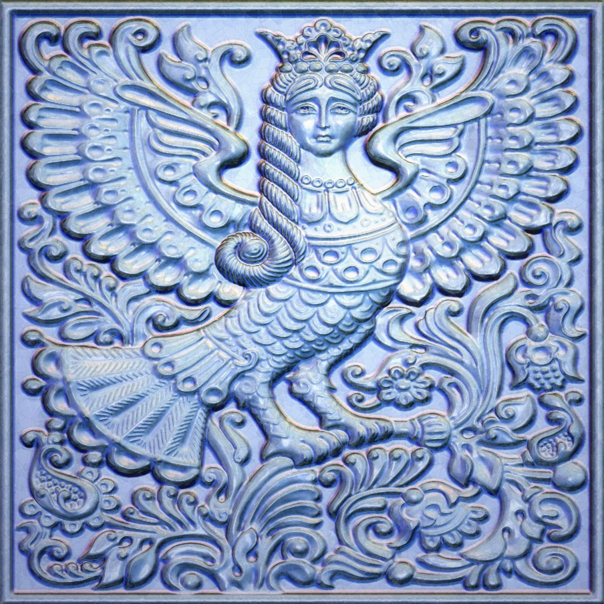 Изразец птица Гамаюн