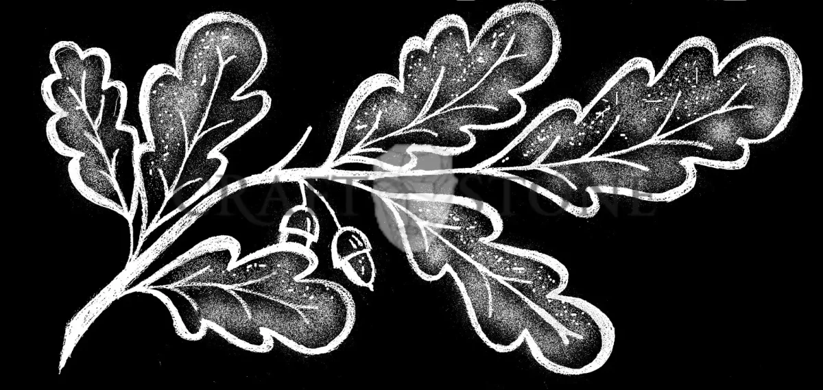 Дубовая ветвь для гравировки