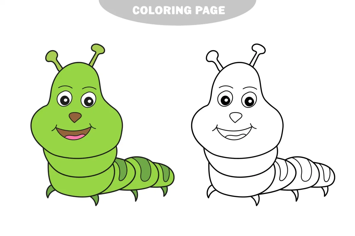 Лицо гусеницы раскраска фото умной