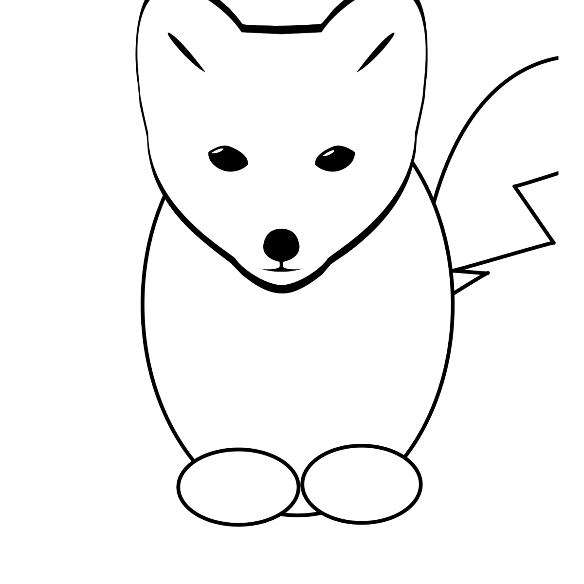 Песец эскиз