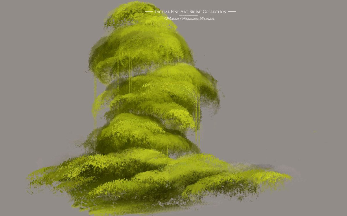 Текстурные кисти мох