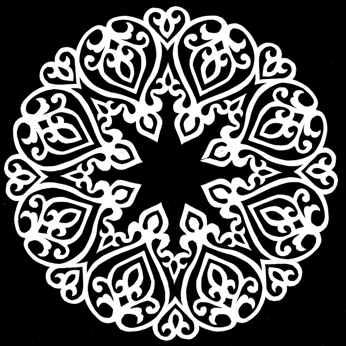 Казахский орнамент круглый