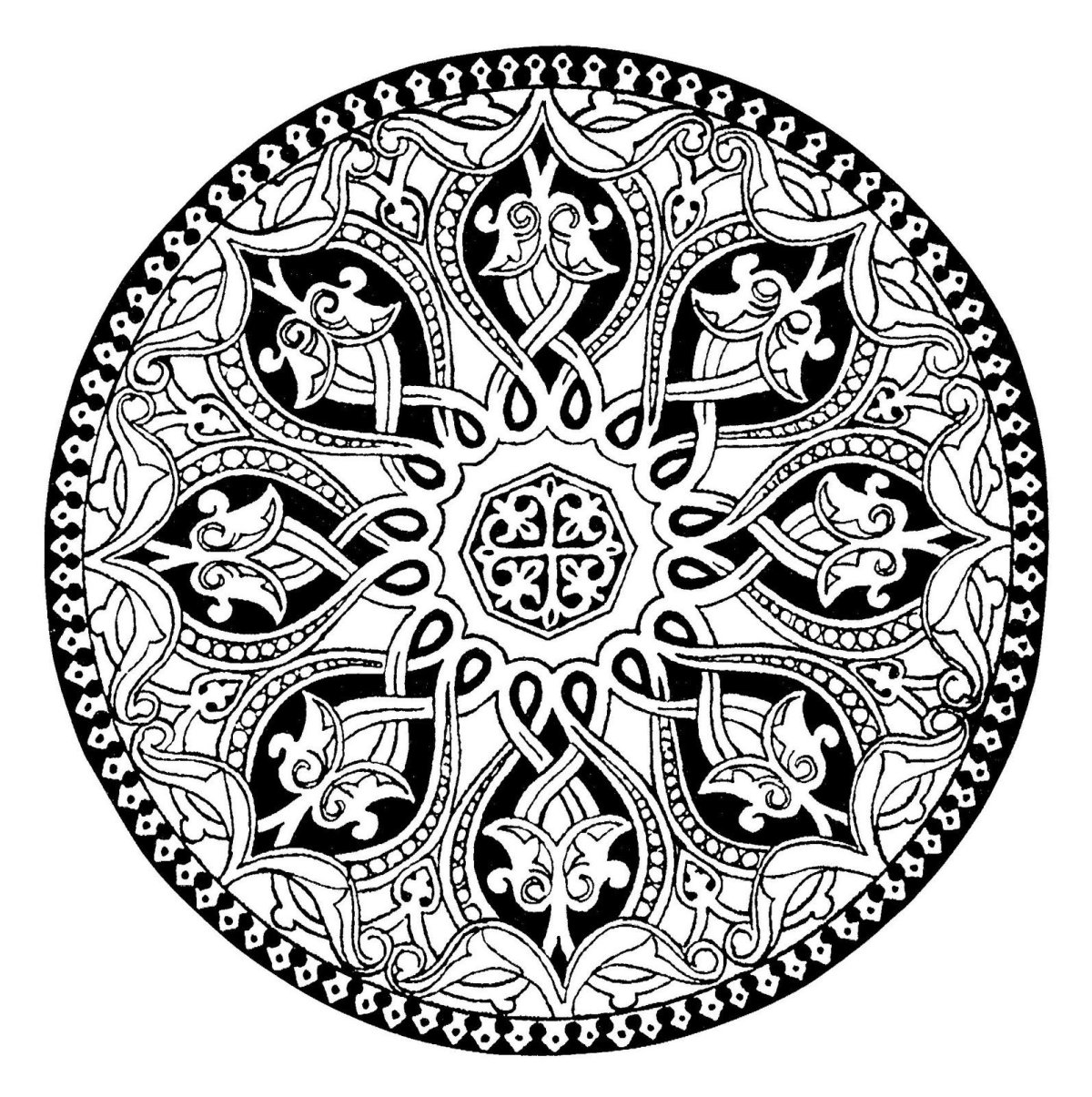 Орнамент осетинский Аланский круг