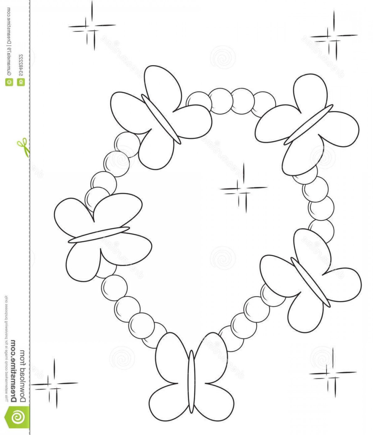 Браслетик для детей трафарет