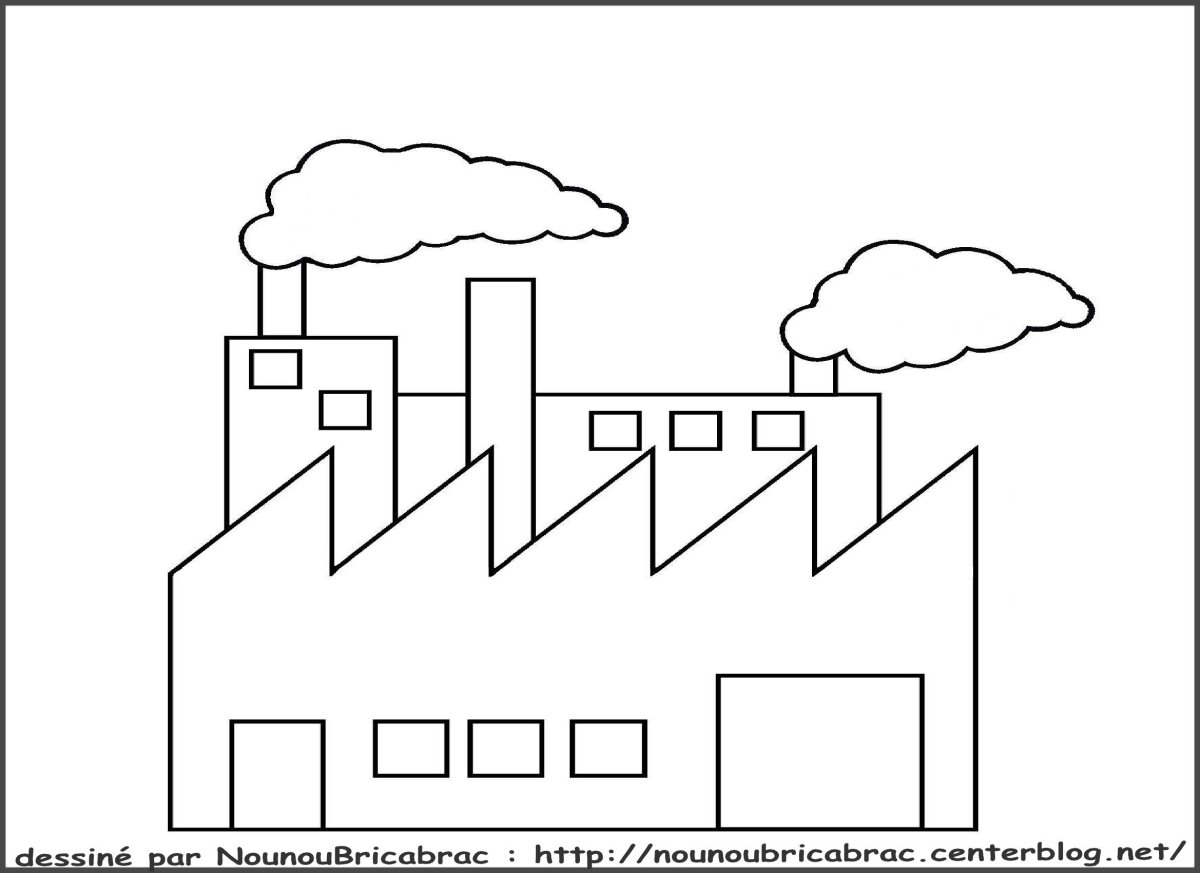 Раскраска заводы и фабрики