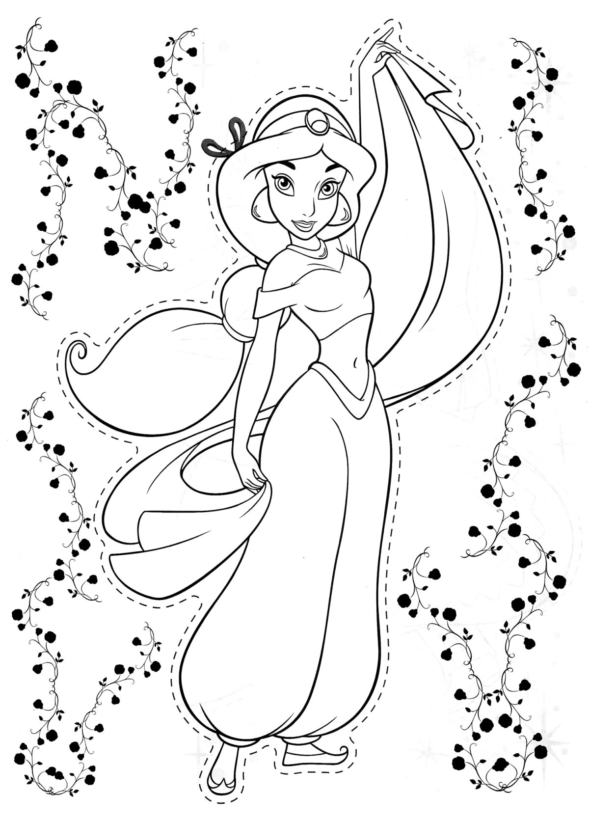 Раскраска по номерам принцессы