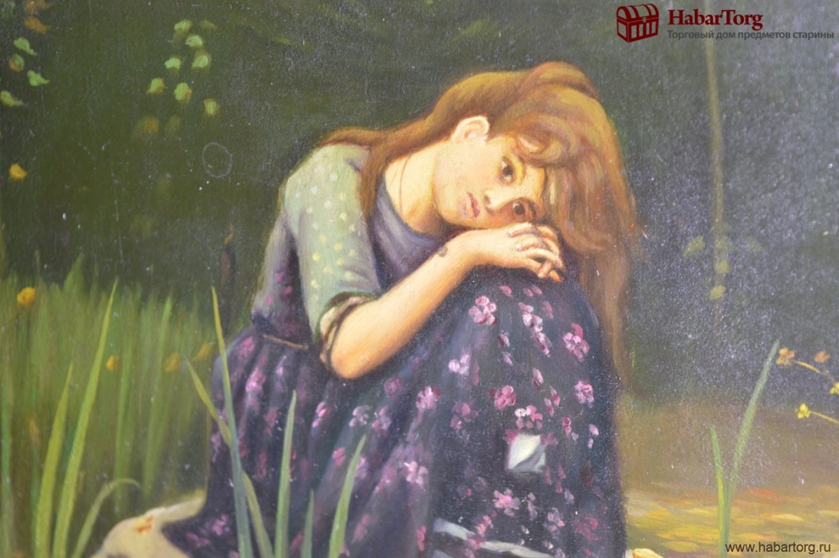 Детский рисунок Васнецов Аленушка