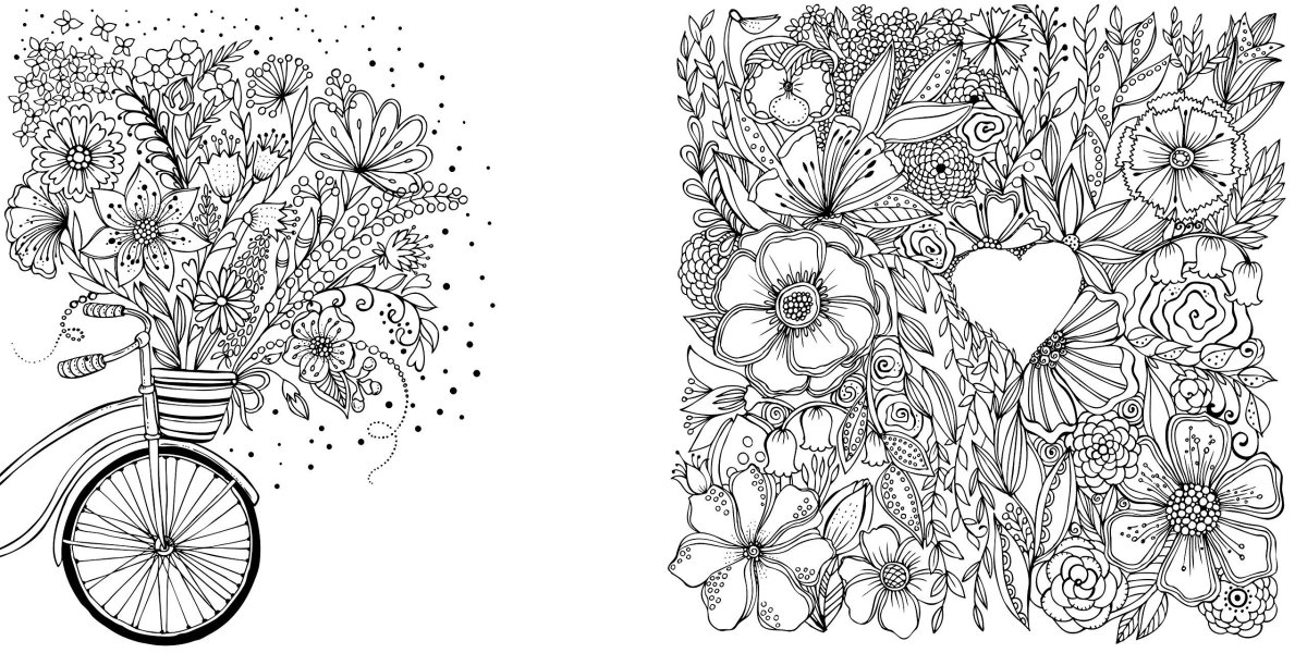 Раскраски в скетчбук летние