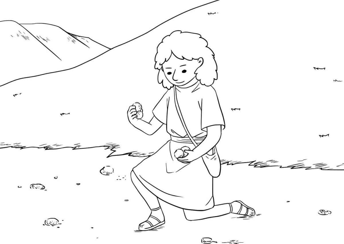 Девочка с камням раскраска