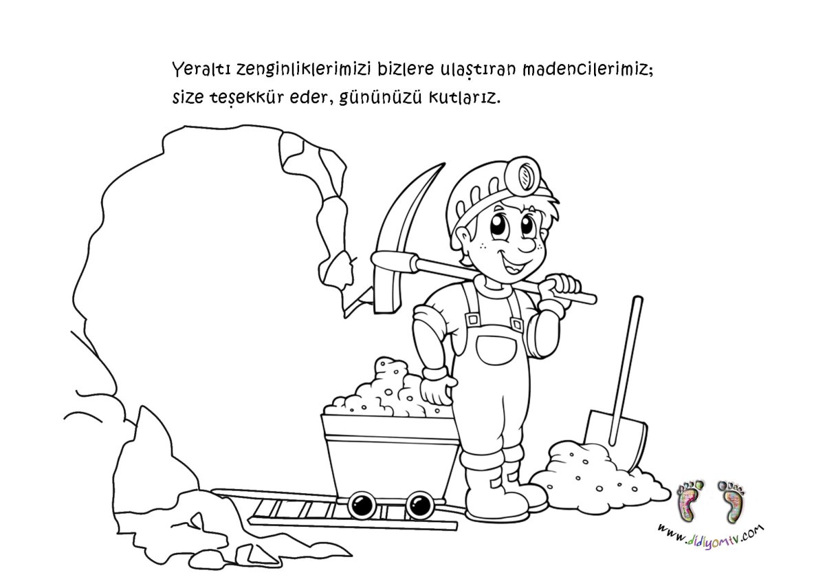 Геолог раскраска для детей