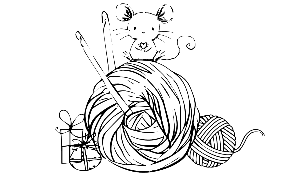 Клубок ниток с крючком