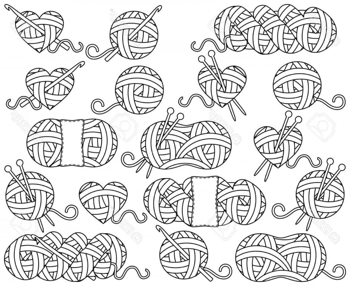 Клубок ниток с крючком