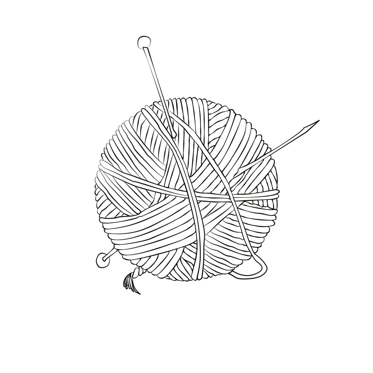 Моток ниток в виде сердечка