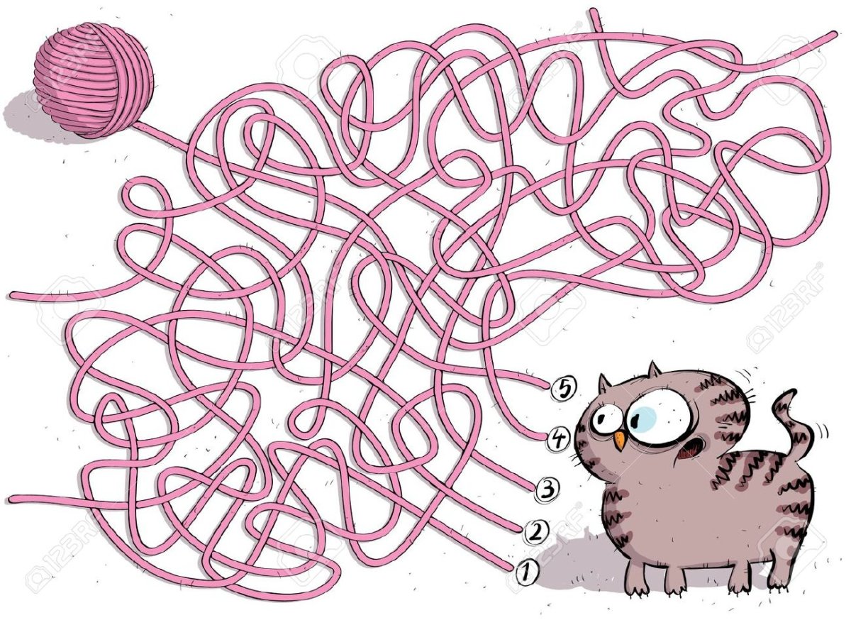 Клубок раскраска для детей