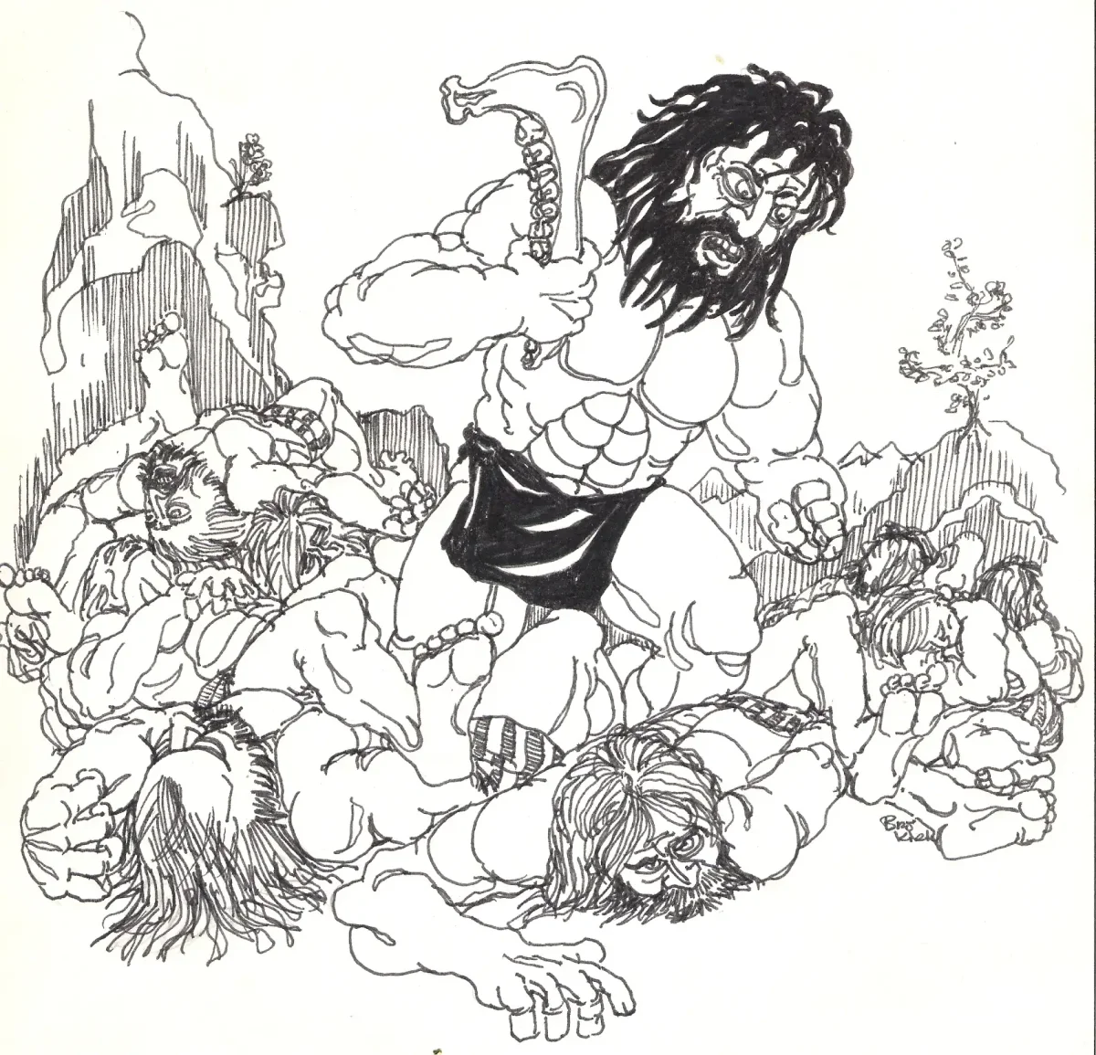 Самсон раскраска