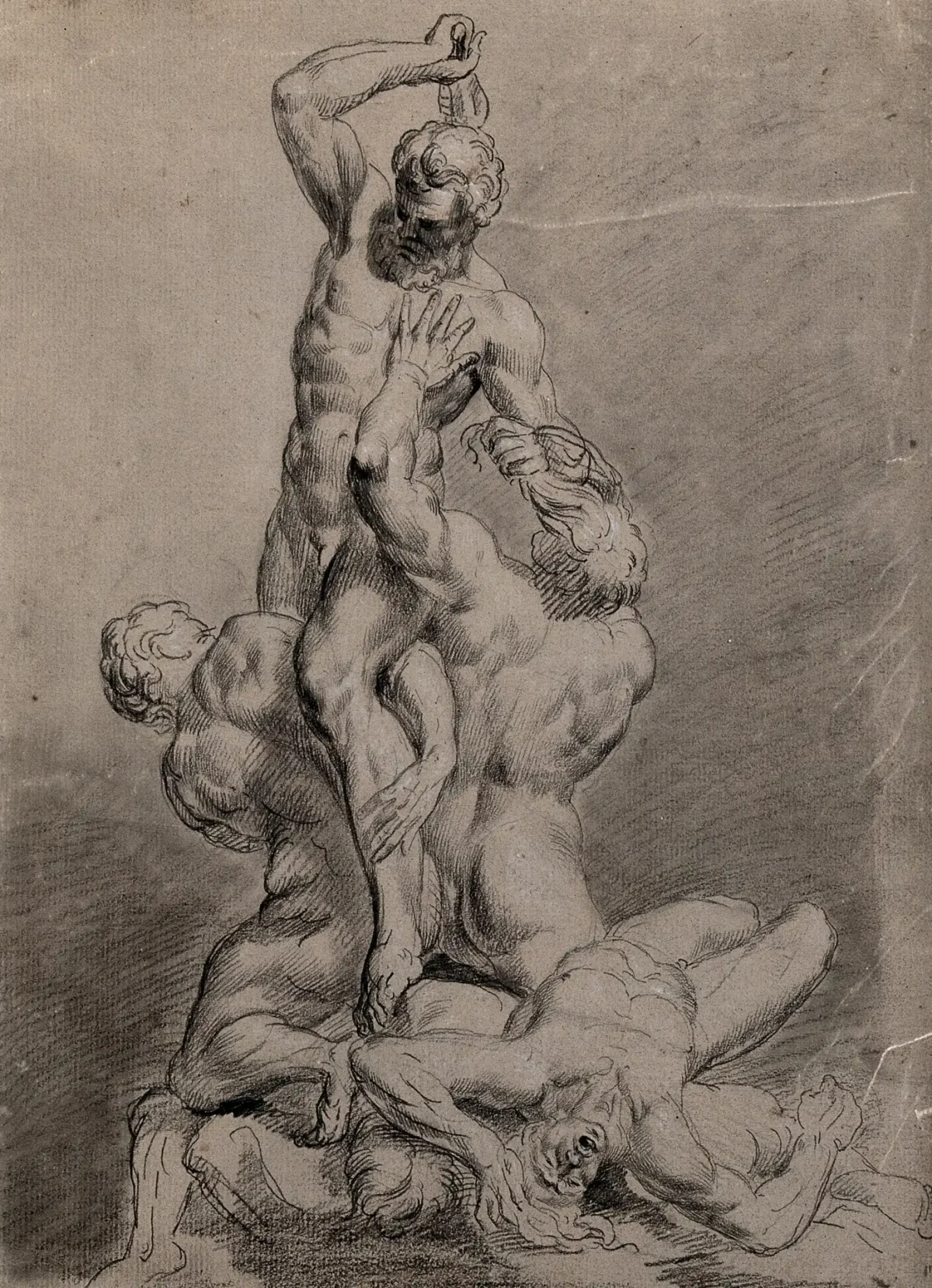 Самсон разрывающий храм филистимлян