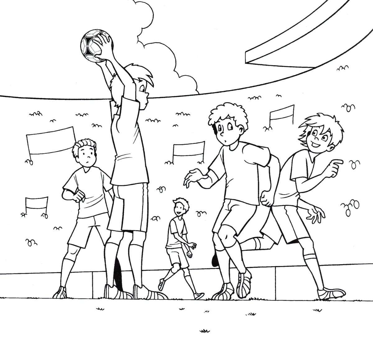 Раскраска на тему футбол