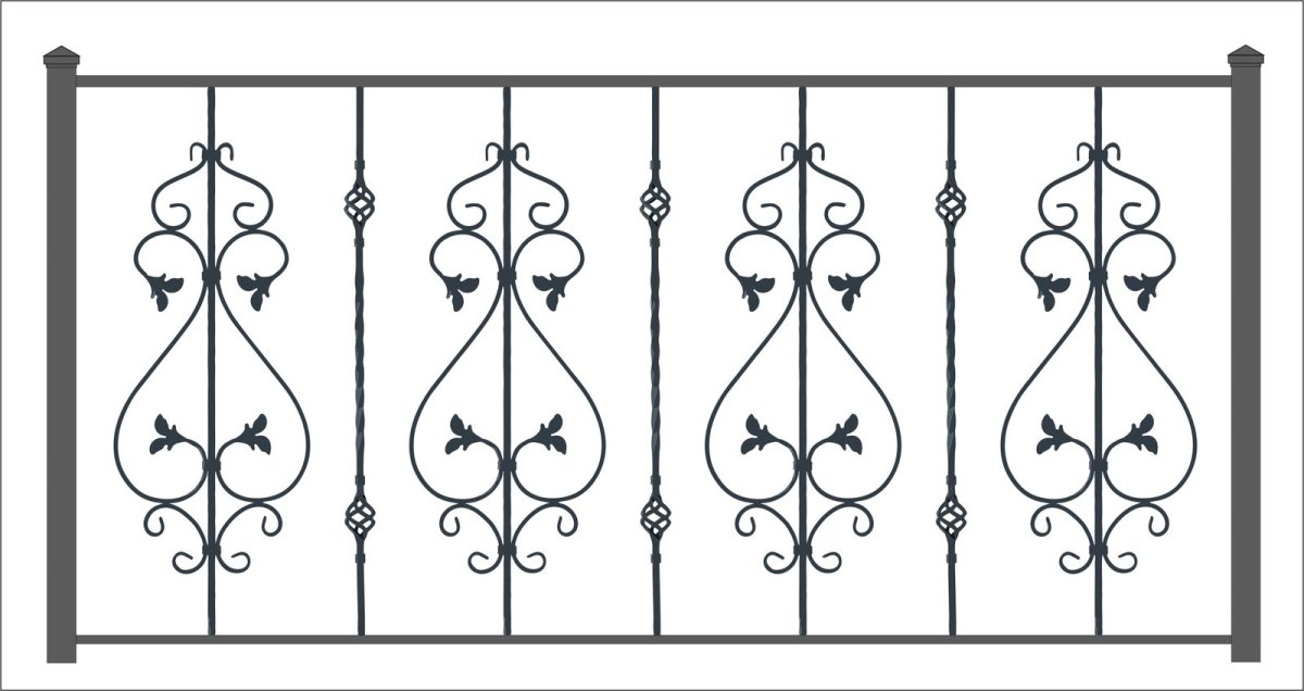 Кованый забор "ОСТ Олимпия МП"